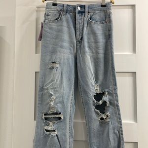 NWT Wild Fable Highest Rise Straight Ripped Jeans 0/25